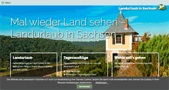 Desktop Screenshot of landurlaub-sachsen.de