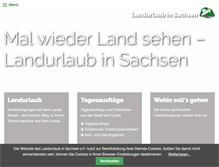 Tablet Screenshot of landurlaub-sachsen.de